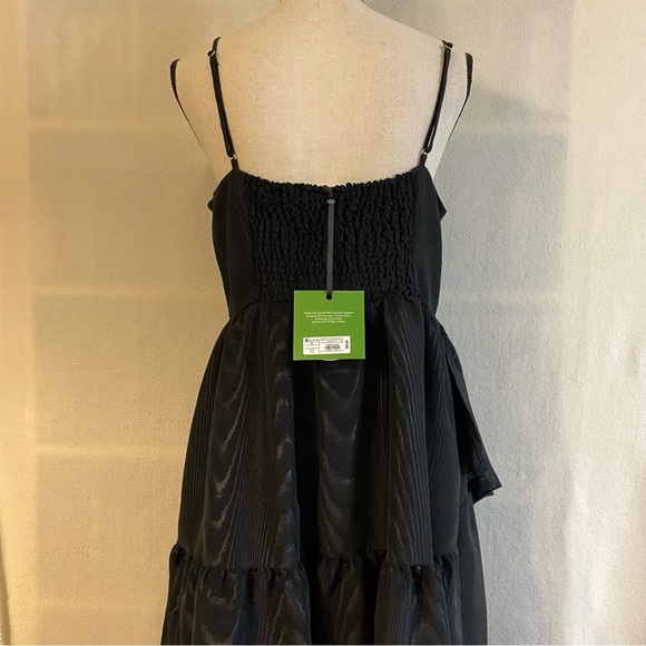 NWT Kate Spade x Target black tiered asymmetrical ruffle midi tank dress - Picture 11 of 14